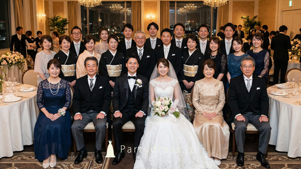 集合写真でもマザーズドレスは美しく映える！